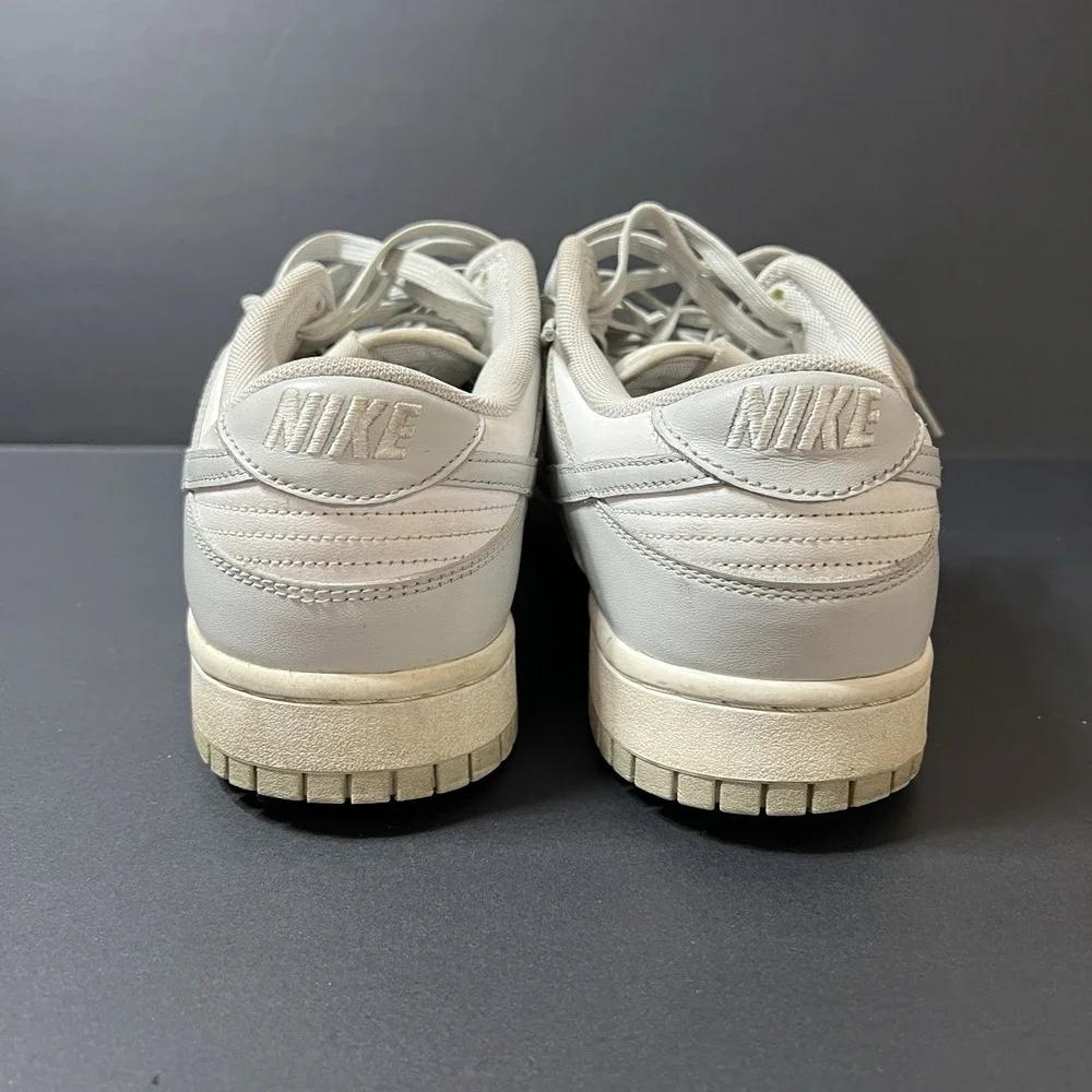 Nike Dunk Low Retro Men's Size 10.5 White Light Grey Sneakers Casual Shoes